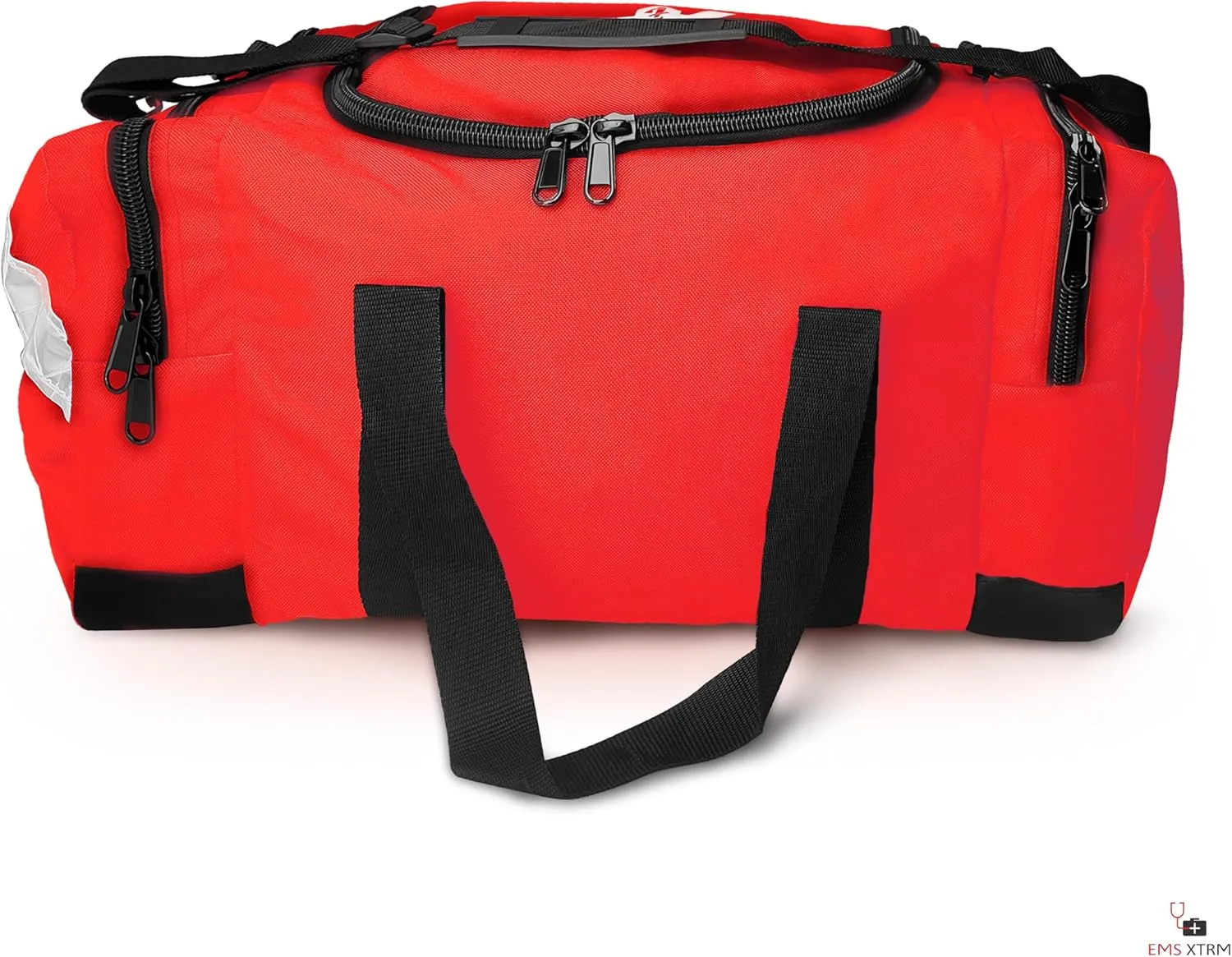 Large EMT Bag - Spacious, Multi-Compartment Medical Bag, Empty First Aid Bag for EMS, Hospitals, and Rescue Teams, Durable and Water-Resistant (Red)