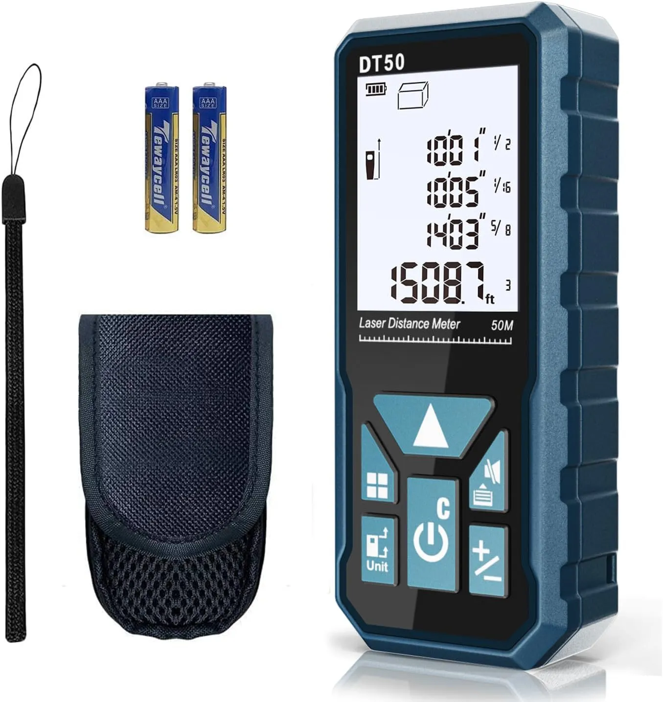Laser Measure, Responsive Laser Distance Meter, 2025 Upgraded Accuracy Digital Measuring Tool, Electric Range Finder with 2" Backlit LCD Display, 7 Measure Modes (Area, Volume, and More) 165ft