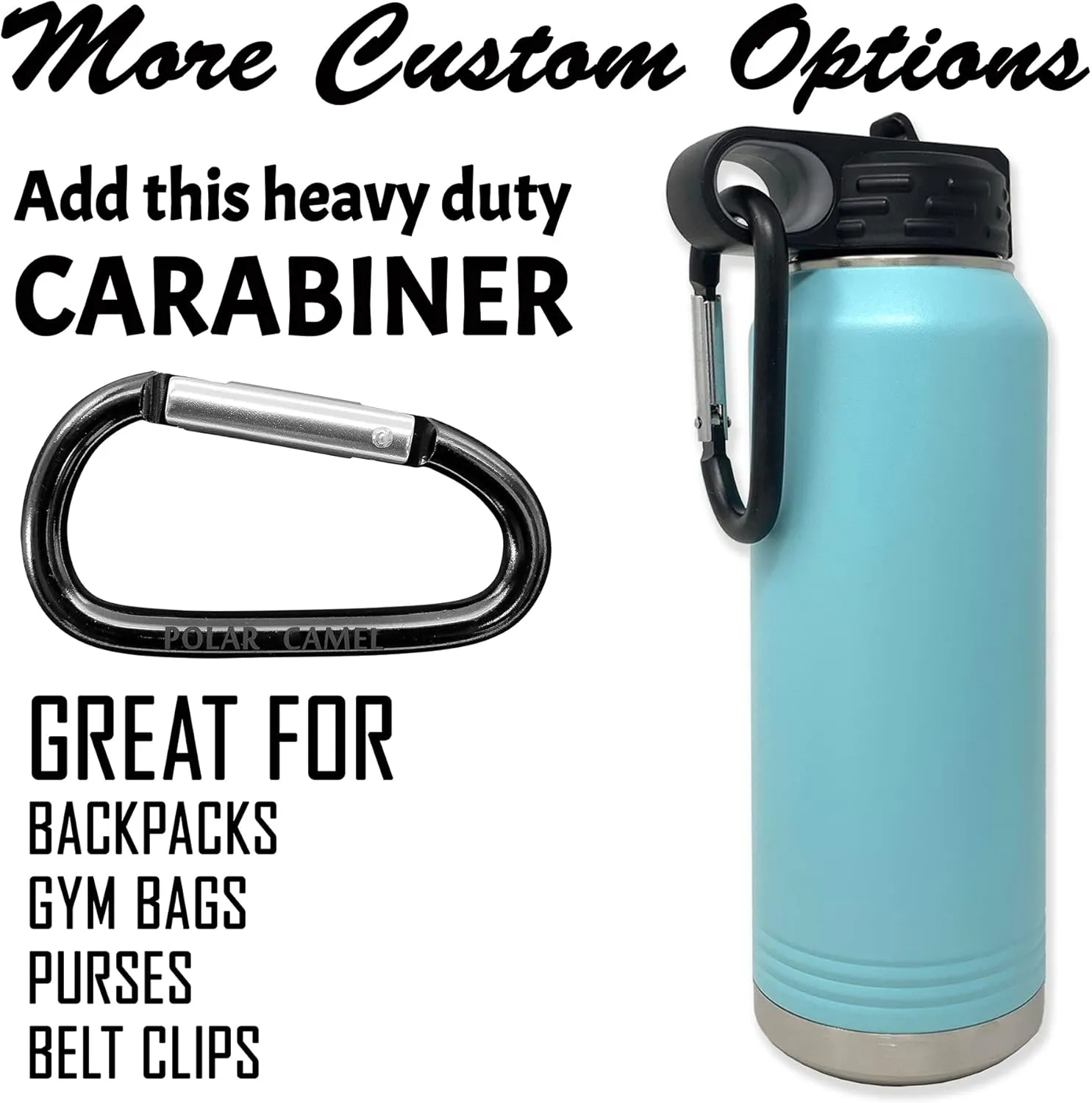 LaserGram Personalized Water Bottle, Sun, Stainless Steel Double Wall Vacuum Insulated with Flip Top Straw, Custom Engraved Gift (40oz / 1180ml Black)