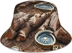 Law of The Compass Navigation -Print Reflective Bucket Hat Uv Protection & Reversible - Lightweight UPF 50  for Hiking, Beach,Travel,Unisex Safety Black