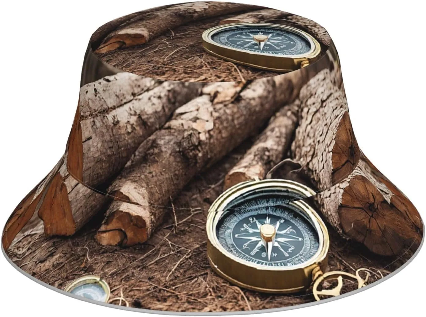 Law of The Compass Navigation -Print Reflective Bucket Hat Uv Protection & Reversible - Lightweight UPF 50  for Hiking, Beach,Travel,Unisex Safety Black
