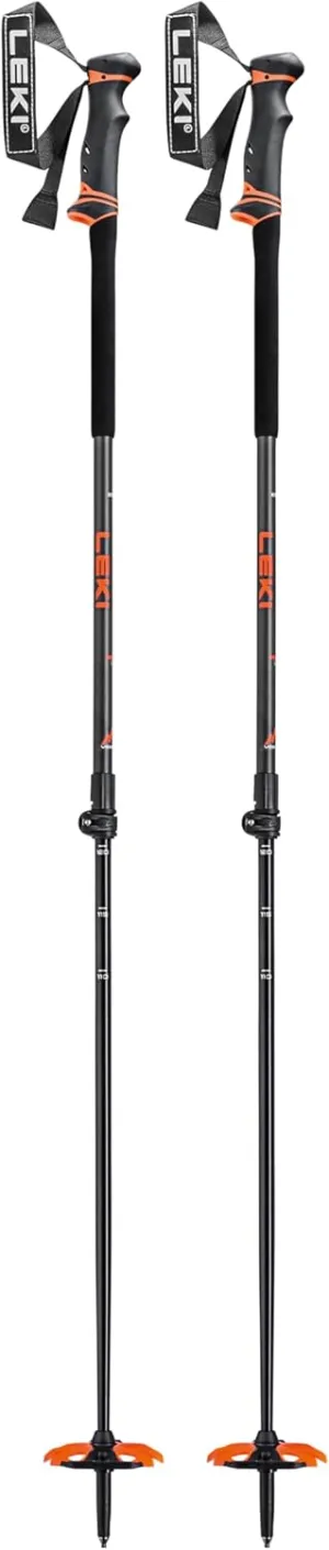 LEKI Helicon Lite Aluminum Adjustable Lightweight Ski Poles for Backcountry Skiing & Snowboarding