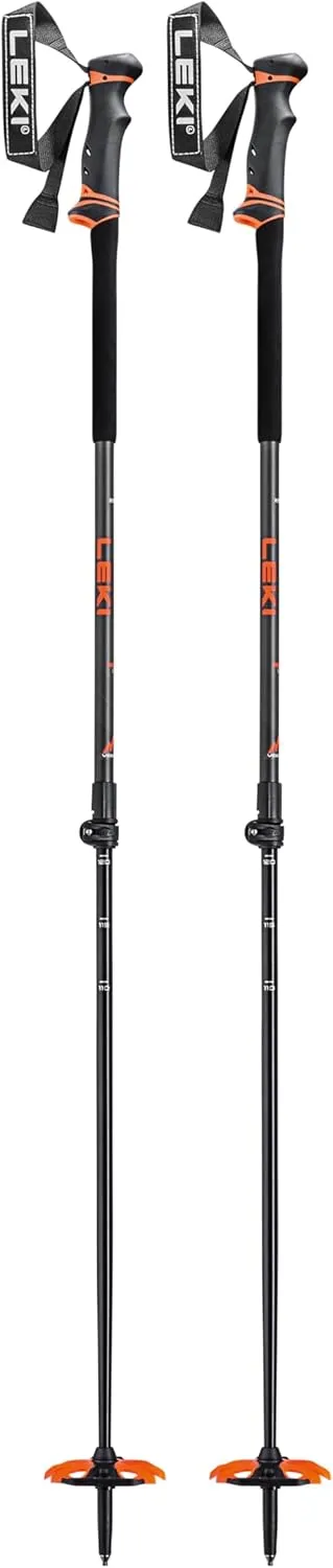 LEKI Helicon Lite Aluminum Adjustable Lightweight Ski Poles for Backcountry Skiing & Snowboarding
