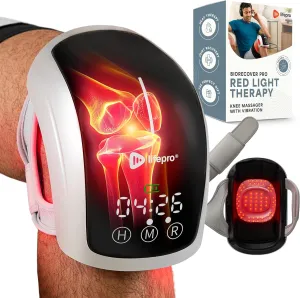 LifePro Red Light Therapy Knee Brace - Portable Infrared Device for Pain Relief, Stiffness, and Recovery - Ideal Knee Massager for Athletes and Active Lifestyles