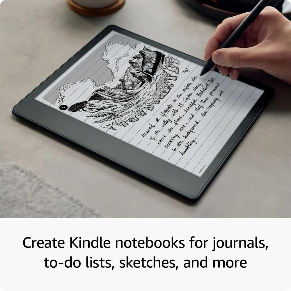Like-New Amazon Kindle Scribe (16 GB) the first Kindle and digital notebook, all in one, with a 10.2” 300 ppi Paperwhite display, includes Premium Pen
