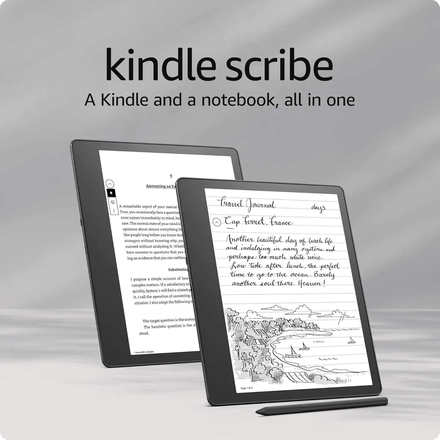 Like-New Amazon Kindle Scribe (16 GB) the first Kindle and digital notebook, all in one, with a 10.2” 300 ppi Paperwhite display, includes Premium Pen