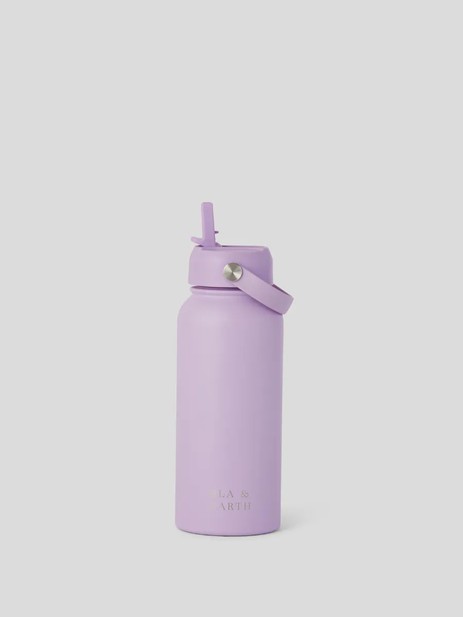 Lilac - Water Bottle Bag & 1 Litre Water Bottle Set