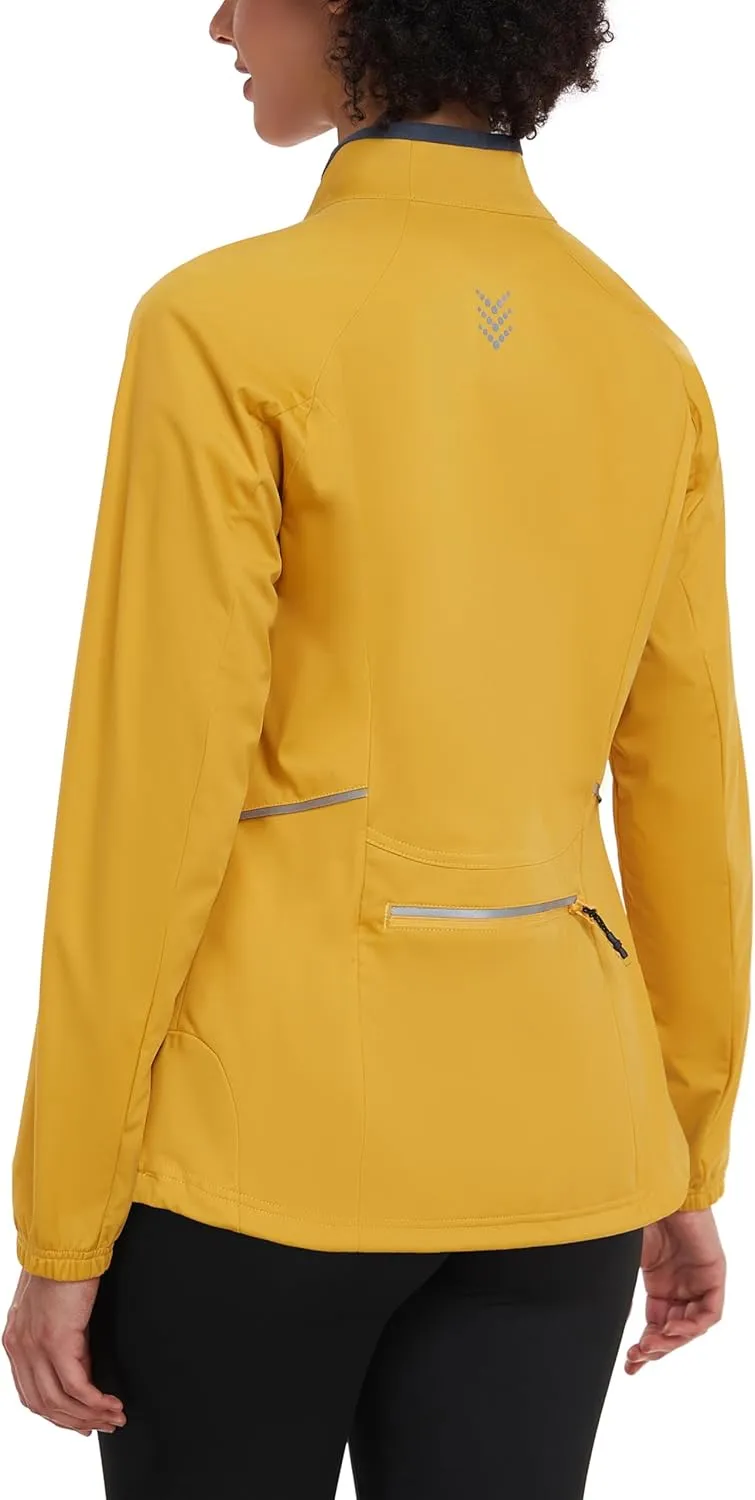 Little Donkey Andy Women’s Lightweight Softshell Jacket for Running Cycling, Water Repellent Windbreaker with Zipper Pockets