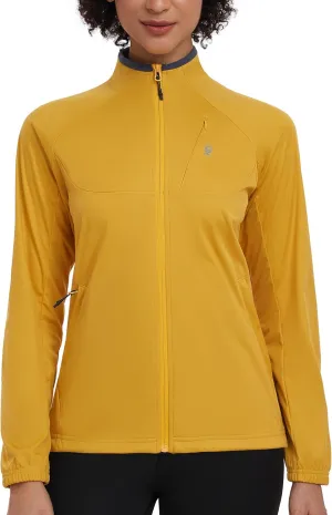Little Donkey Andy Women’s Lightweight Softshell Jacket for Running Cycling, Water Repellent Windbreaker with Zipper Pockets