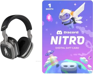 Logitech G Astro A30 Lightspeed Wireless Gaming Headset for Xbox, Nintendo Switch, PC   Discord Nitro 1-Month Subscription Gift Card [Digital Code] : - The Mandalorian Edition