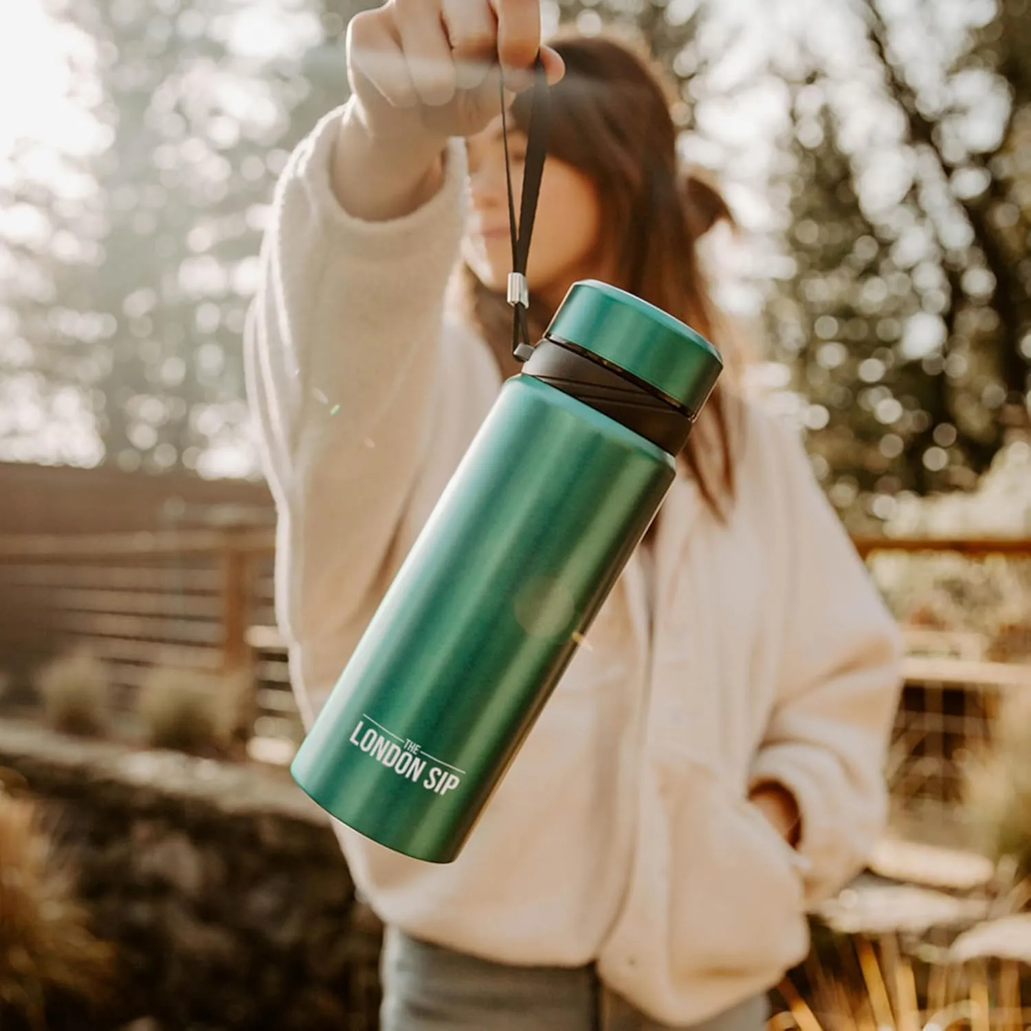 London Sip 25 oz Multi-Purpose Tea Infuser Mug – Fruit Infuser Water Bottle for Hot and Cold – Double Wall Stainless Steel Insulated, Celestial Blue