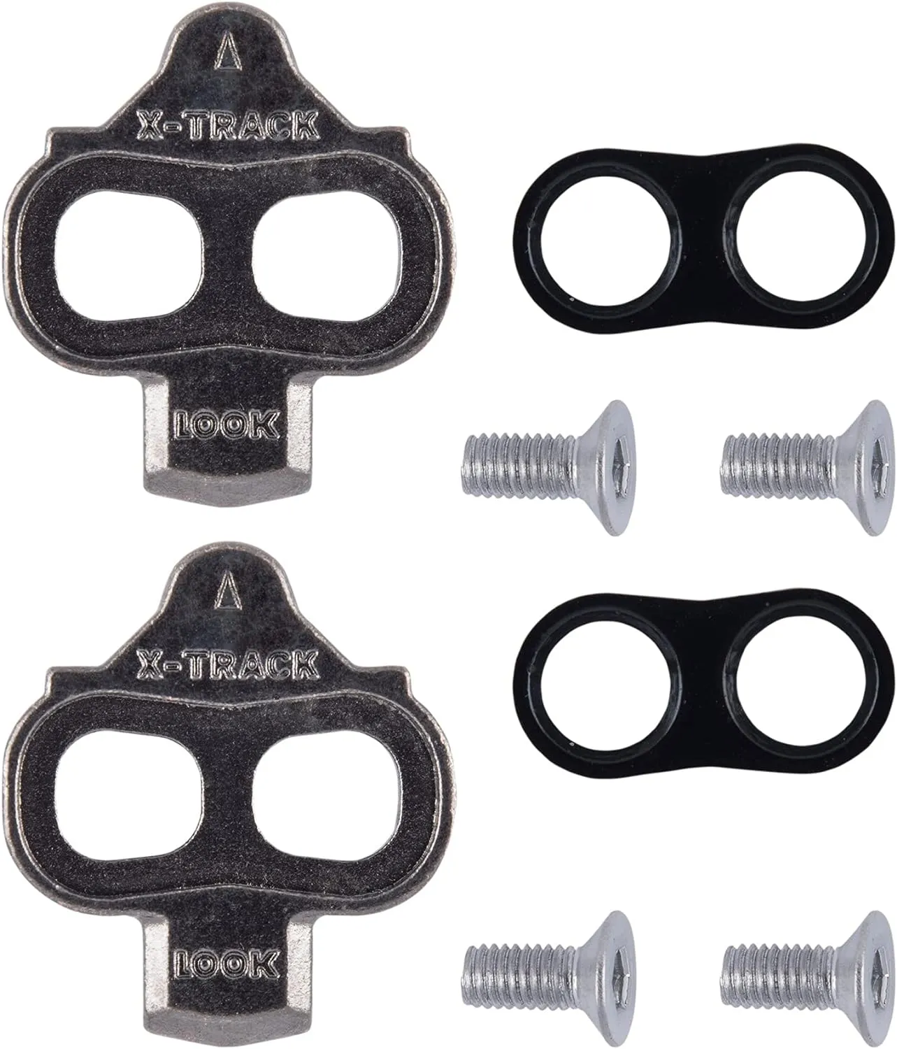 LOOK Cycle - X-Track Easy Cleats - Multidirektionaler Ausstieg - Ultrakompakt - Leichtgewicht - Winkelfreiheit 6° - Schuhplatten für MTB, kompatibel mit Allen SPD-Standardpedalen