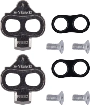 LOOK Cycle - X-Track Easy Cleats - Multidirektionaler Ausstieg - Ultrakompakt - Leichtgewicht - Winkelfreiheit 6° - Schuhplatten für MTB, kompatibel mit Allen SPD-Standardpedalen
