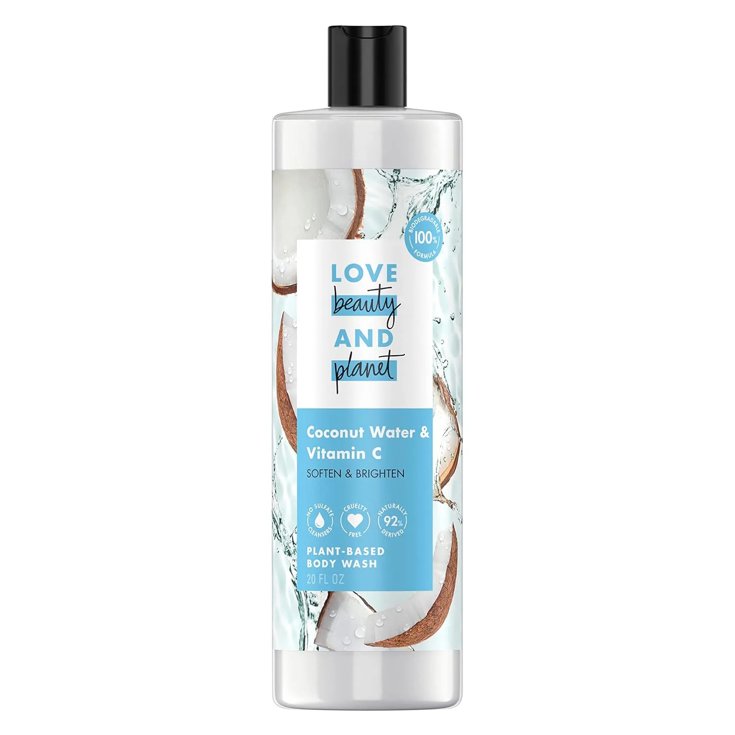 Love Beauty and Planet Plant Based Body Wash For Women and Men Shower Body Wash Skin Cleaning Wash (Coconut Water & Vitamin C)