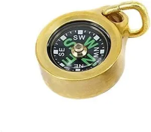 Luminous Waterproof Compass Pendant Outdoor Mini Compass Keychain Necklace with Stainless Steel Bead Chain，Provide Accurate Direction Help, Easy to Carry