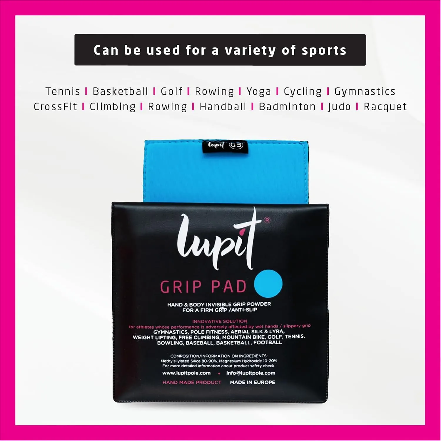 Lupit Grip, ONE Piece - Multi-Sport Grip Powder & Pole Dance Grip - Hand Grip Lotion and Spray Alternative - 1600 Tabs for Ultimate Grip Control - Suitable for Pole Dancing, Golf, Tenis and Basketball