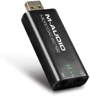 M-Audio Audio Interface, USB, Black, 24-bit / 192kHz (Micro DAC 24/192)