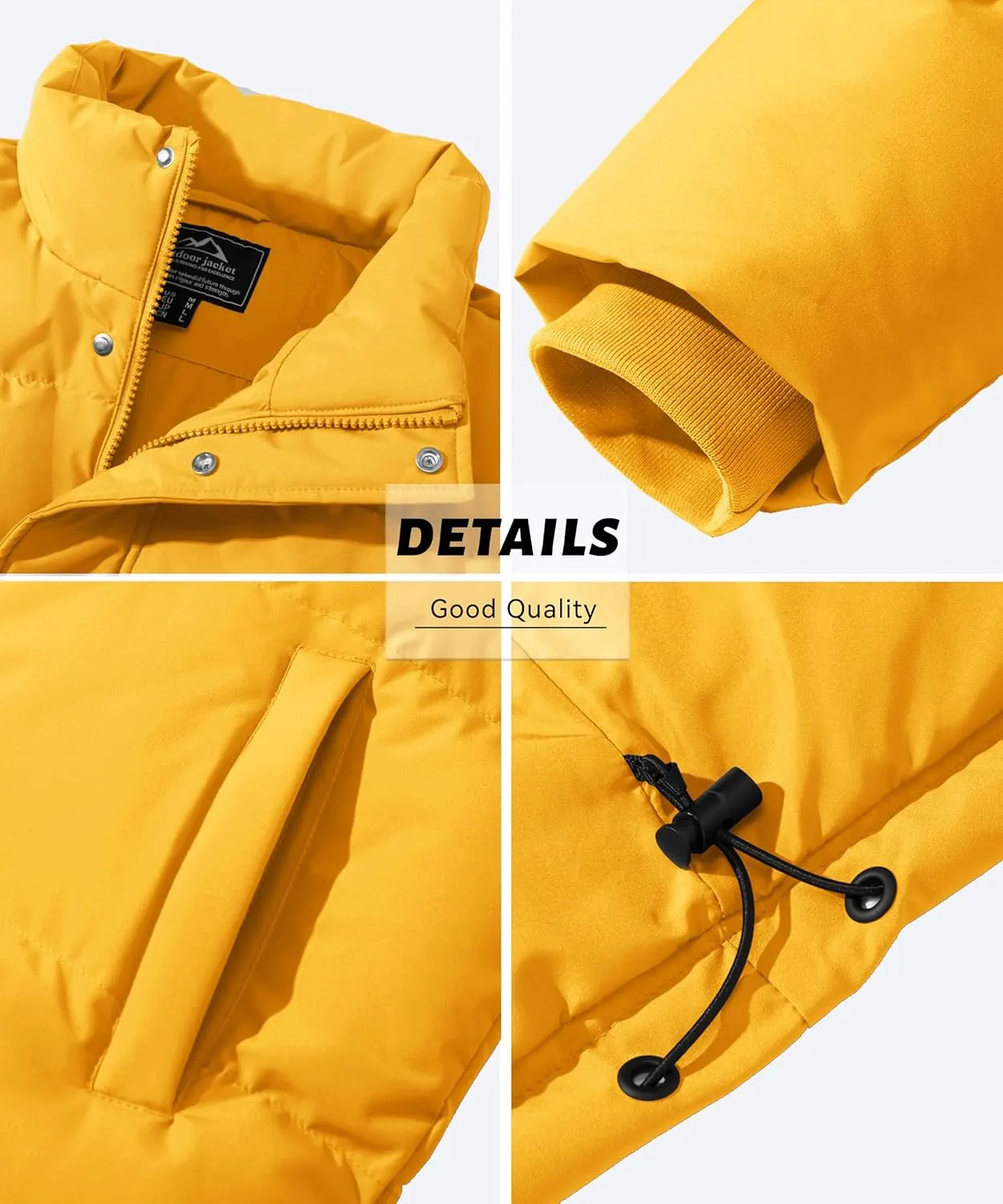 MAGCOMSEN Men's Down Jacket Warm Puffer Jacket Winter Coats Water Resistant Windproof Insulated Jacket
