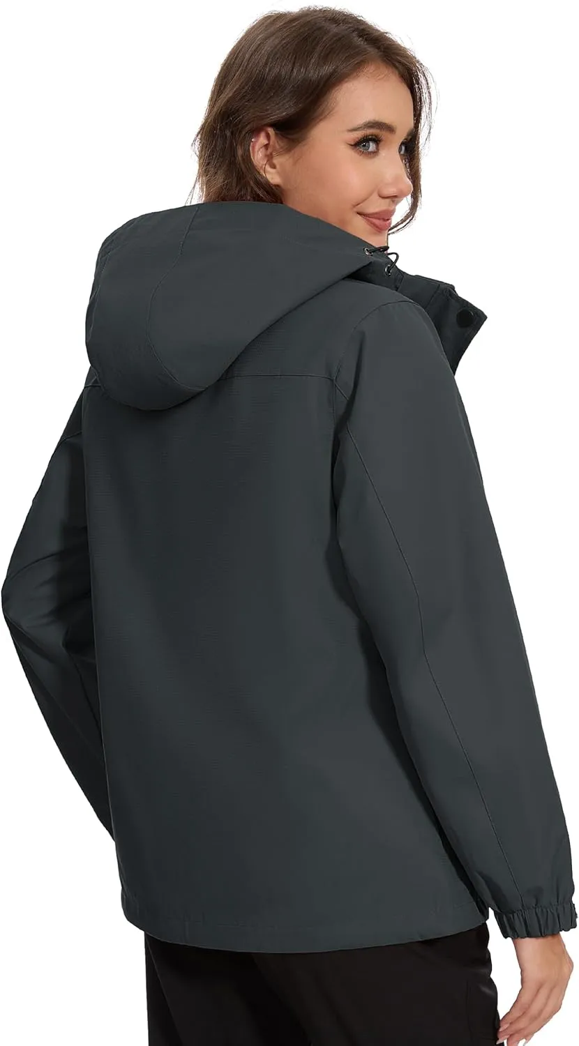 MAGCOMSEN Women's 3 in 1 Ski Jacket Water Resistant Winter Snow Coat Warm Fleece Lined Windproof Hiking Rain Outwear