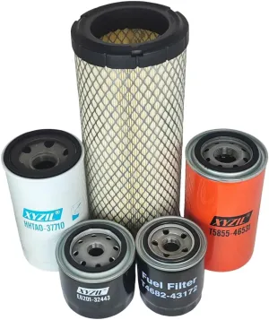 Maintenance Service Filter Kit Compatible with Kioti CK2610 HST CK2620 HST Compact Tractor CK2610H CK2620CHSE CK2610CHSE CK2620H Air Engine Oil Fuel Hydraulic E7230-11081 E6201-32443 E6201-32443