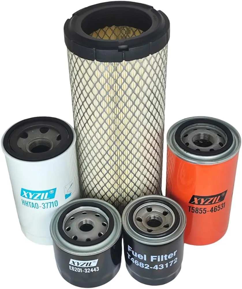 Maintenance Service Filter Kit Compatible with Kioti CK2610 HST CK2620 HST Compact Tractor CK2610H CK2620CHSE CK2610CHSE CK2620H Air Engine Oil Fuel Hydraulic E7230-11081 E6201-32443 E6201-32443