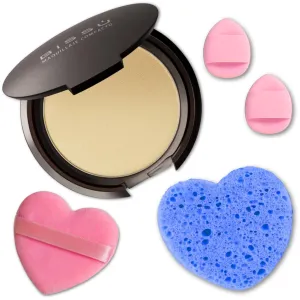Makeup & Exfoliation Kit - Bissú Compact Powder   1 Medium Velvet Puff   2 Finger Puffs   1 Facial Exfoliating Sponge (03 Nude, One Size)