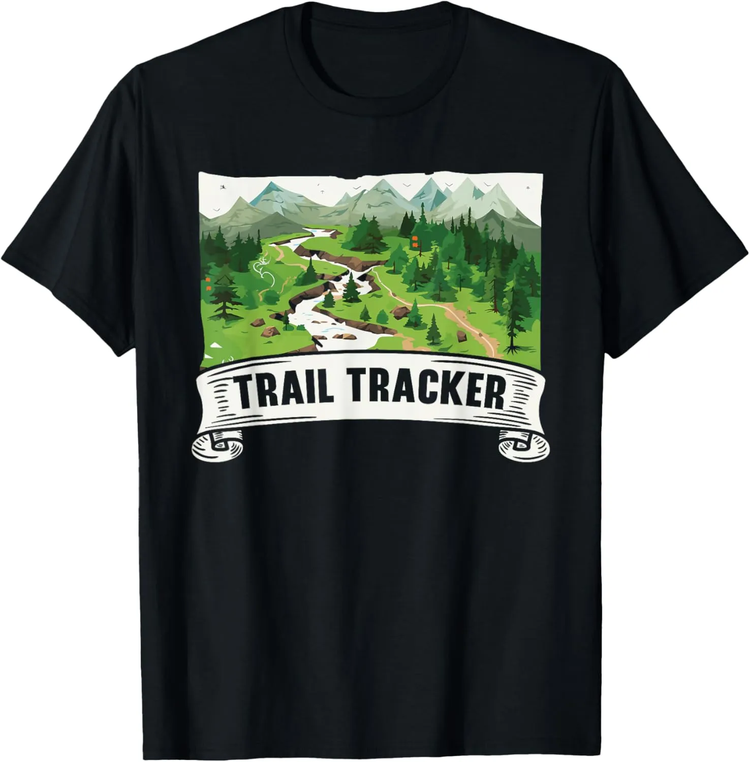 Map Trekking Navigation Race Orienteering Rogaining T-Shirt