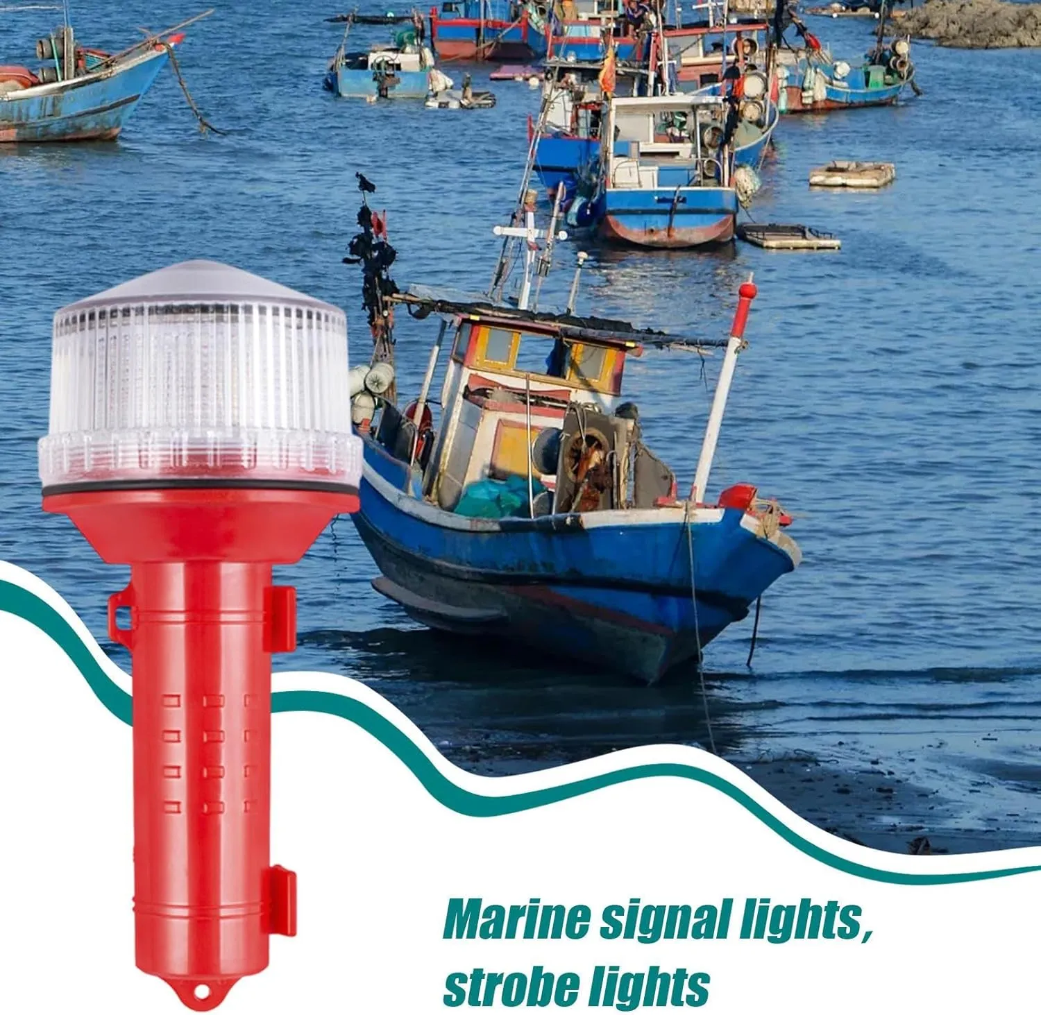 Marine Flares, Marine Safety Strobe Light, Waterproof Electronic Boat Distress Flare, Solar Flares Safety Kit For Boats