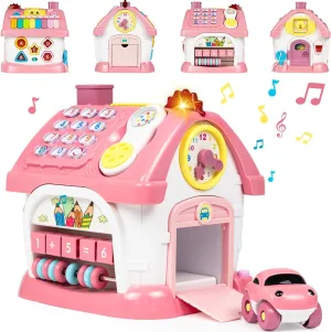 Marstone Toddler Toys for 1 2 Year Old Girl Gifts, First 1st Birthday Gifts for Girls and Boys, 8-in-1 Musical Learning House Montessori Baby Toys 6-12 12-18 Months, Educational Toddler for Ages 0-2