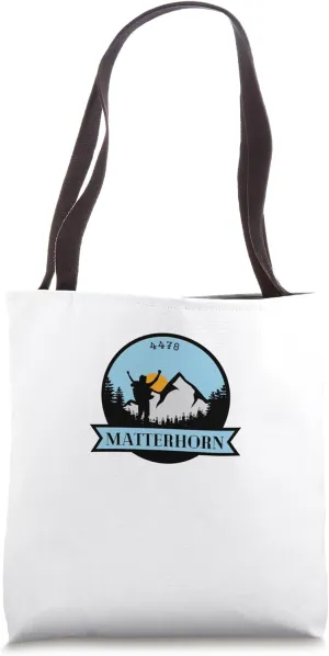 Matterhorn Ascent Switzerland Horn Ligrate Summit Zermatt Tote Bag