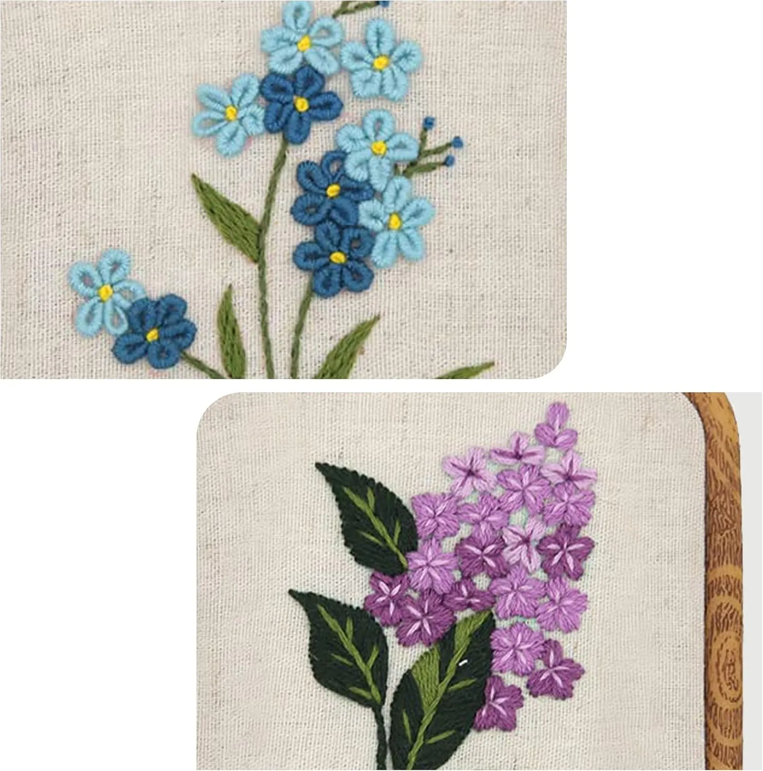 Maydear 3 Sets Embroidery kit for Beginners Adults,Embroidery Kit Punch Needle Kit Cross Stitch Kits with Embroidery Hoop and Instructions,Hand Embroidery Starter Kit (A Cross Stitch Set)