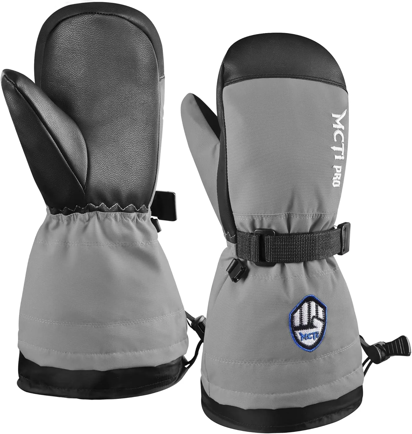 MCTi Kids Mittens Waterproof Winter Ski Warm Sherpa Fleece Lined Removable Insert