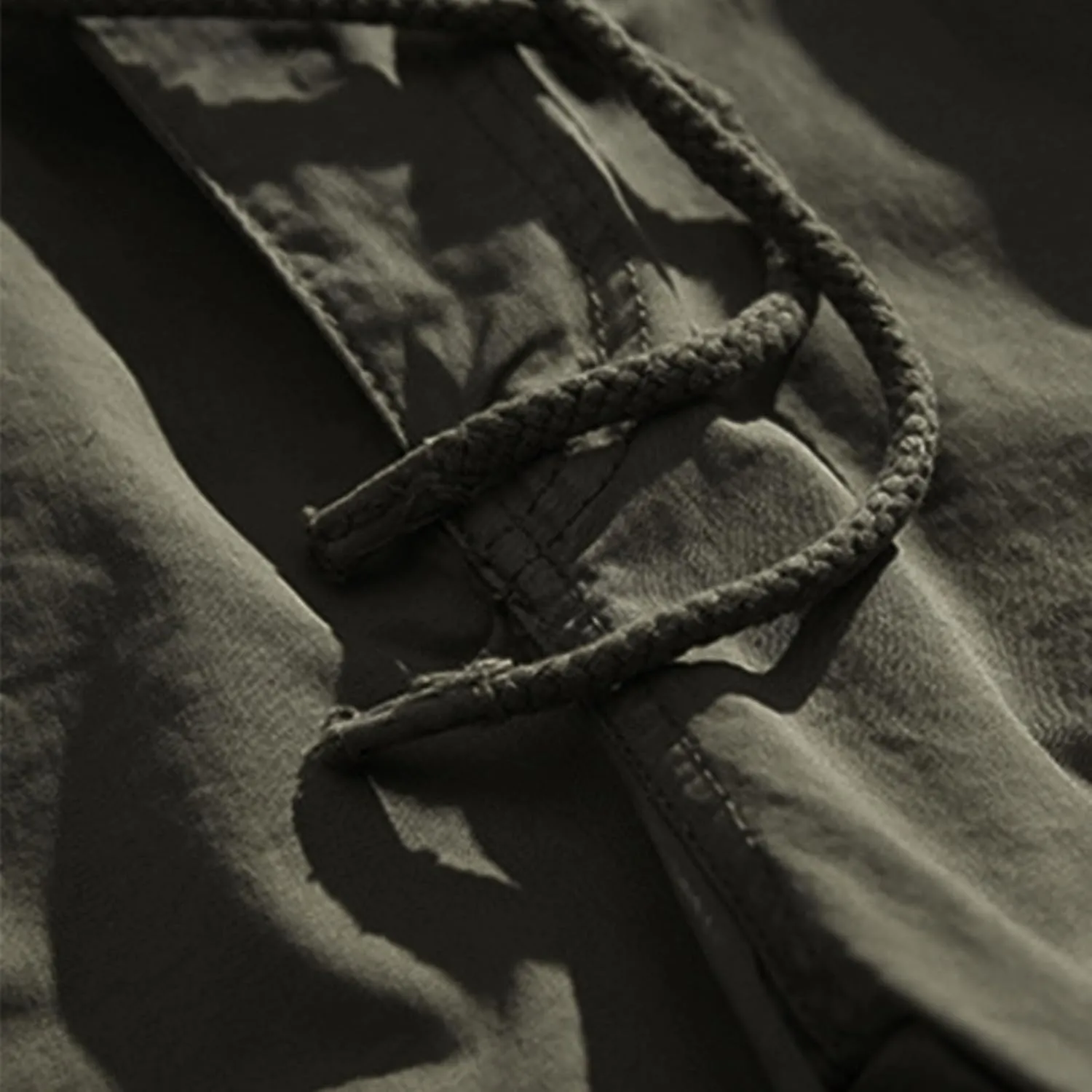 Mens Cargo Pants Drawstring Elastic Waist Work Joggers for Men Outdoor Camping Travel Trousers with Pocket
