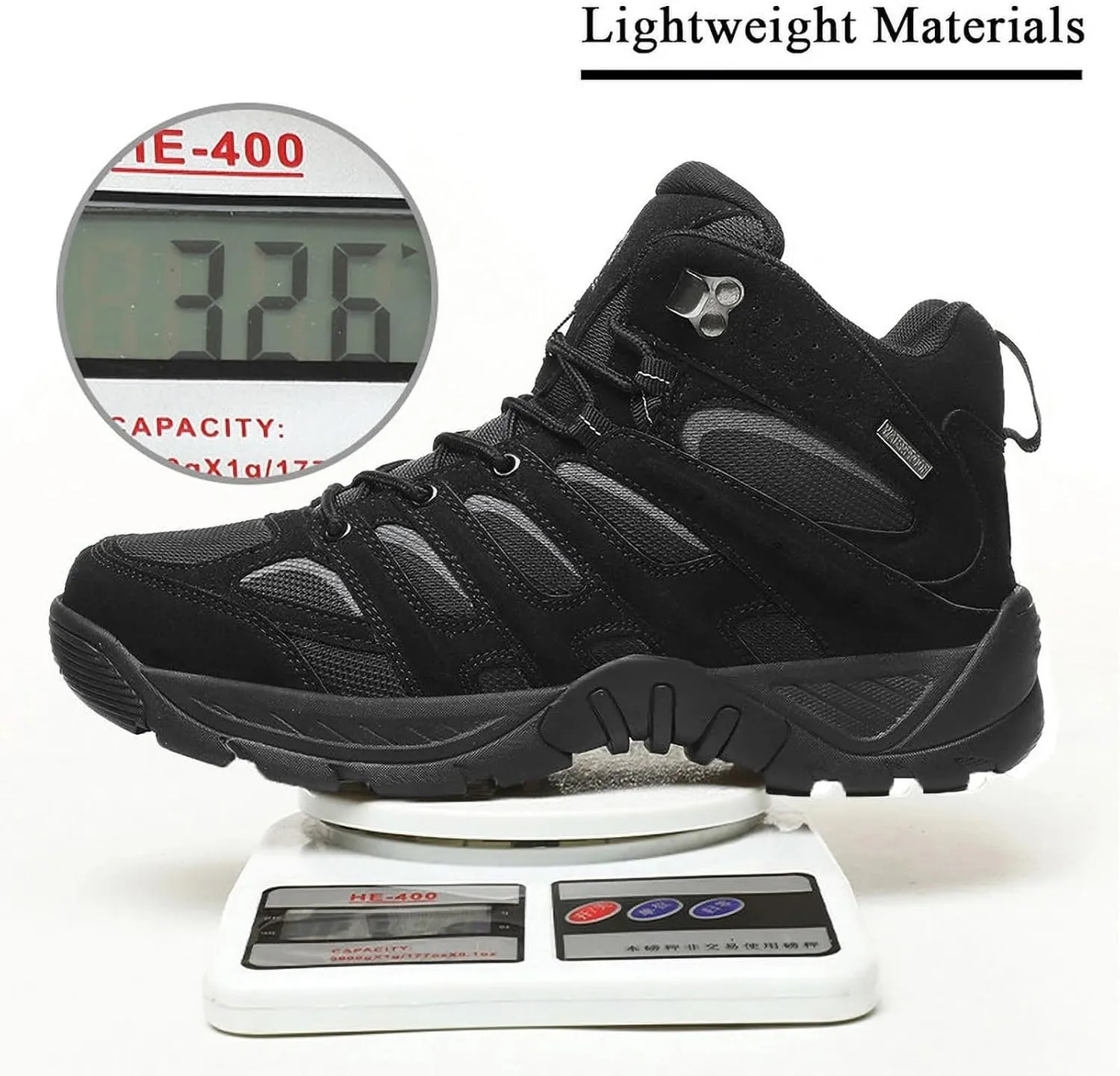 Men's Hiking Boots Lightweight Mid Ankle Trekking Trails Waterproof Boots Work Shoes