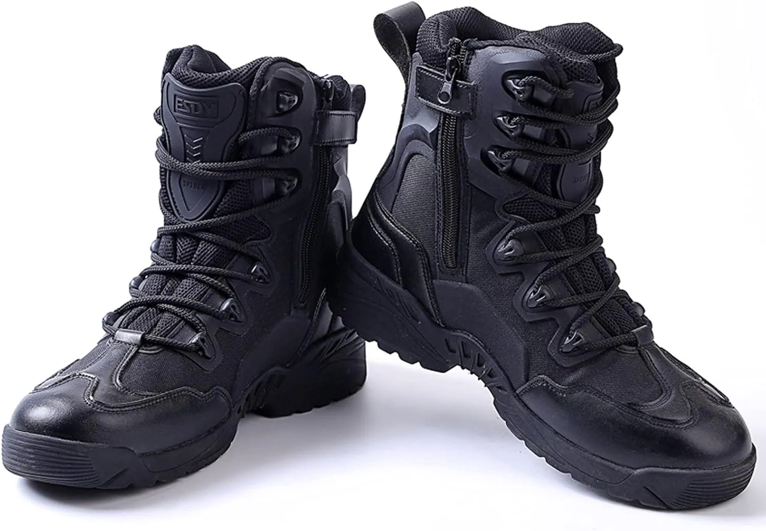 Men's Hiking Boots Waterproof Lightweight High Rise Outdoor Trekking Walking Shoes-Black||EU44/US10