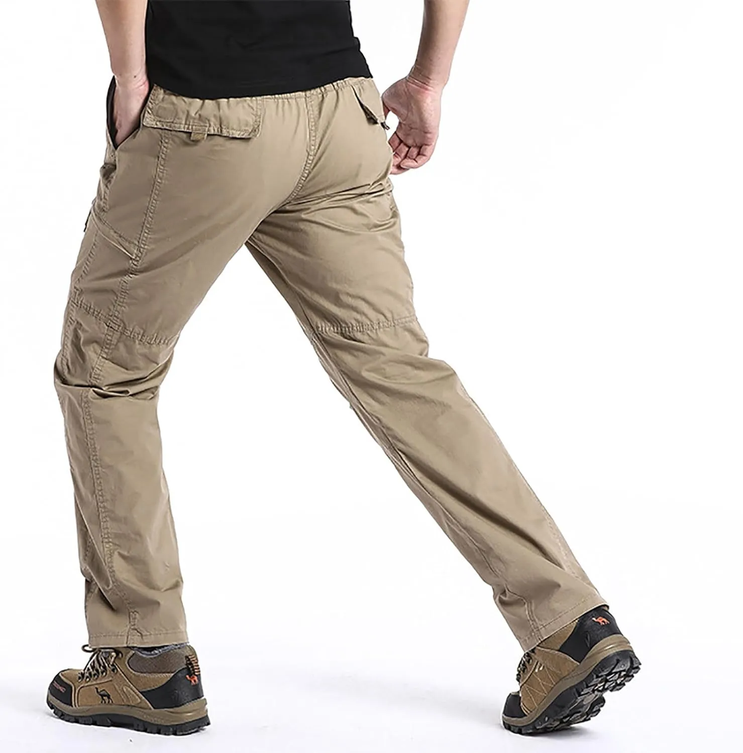 Mens Pants Casual Mencomfy Cargo Pants Relaxed Fit Straight Leg Outdoor Work Athletic Workout Joggers with Pocket