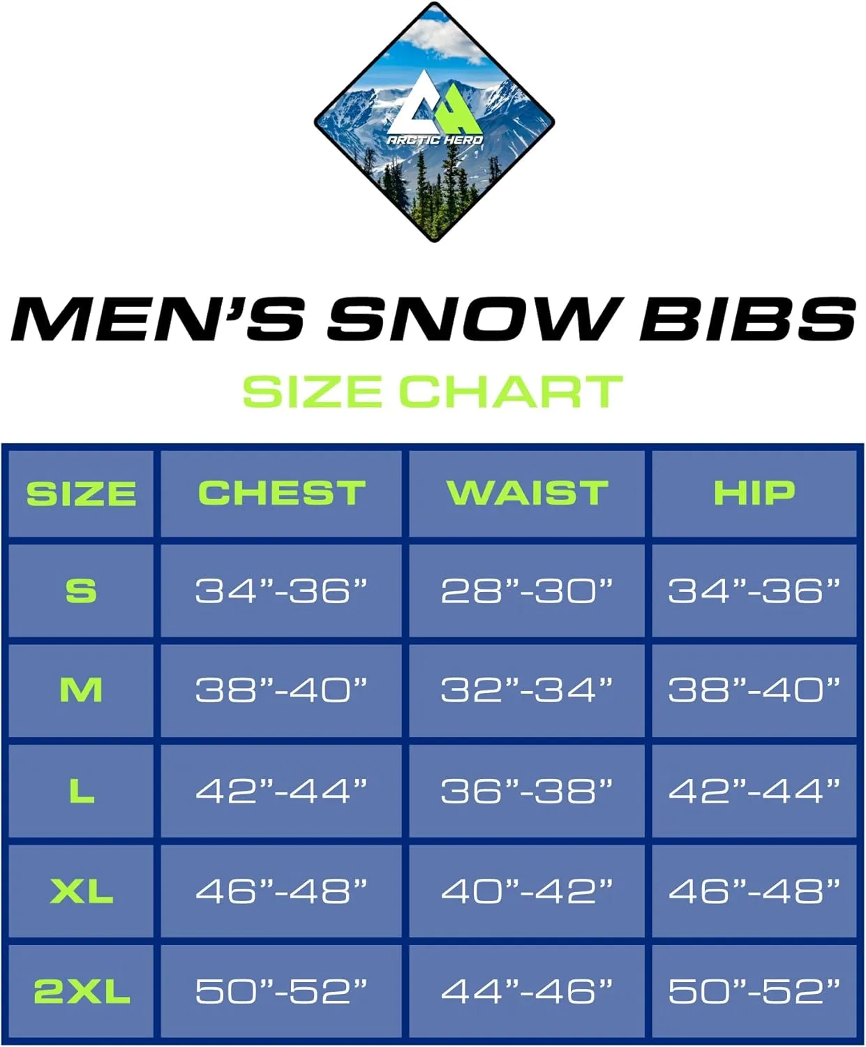 Men’s Snow Bib – Insulated Waterproof Snow Pants Ski/Snowboard Overalls (S-2XL)