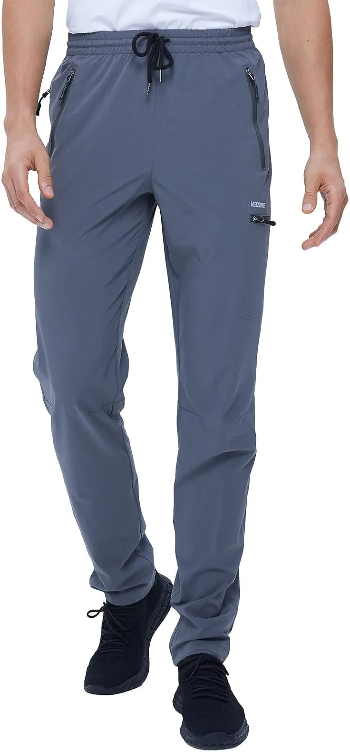 Mens Stretch Hiking Pants Cargo Quick Dry Lightweight Water Resistant Outdoor Fishing Pants Adjustable Bottom Pockets