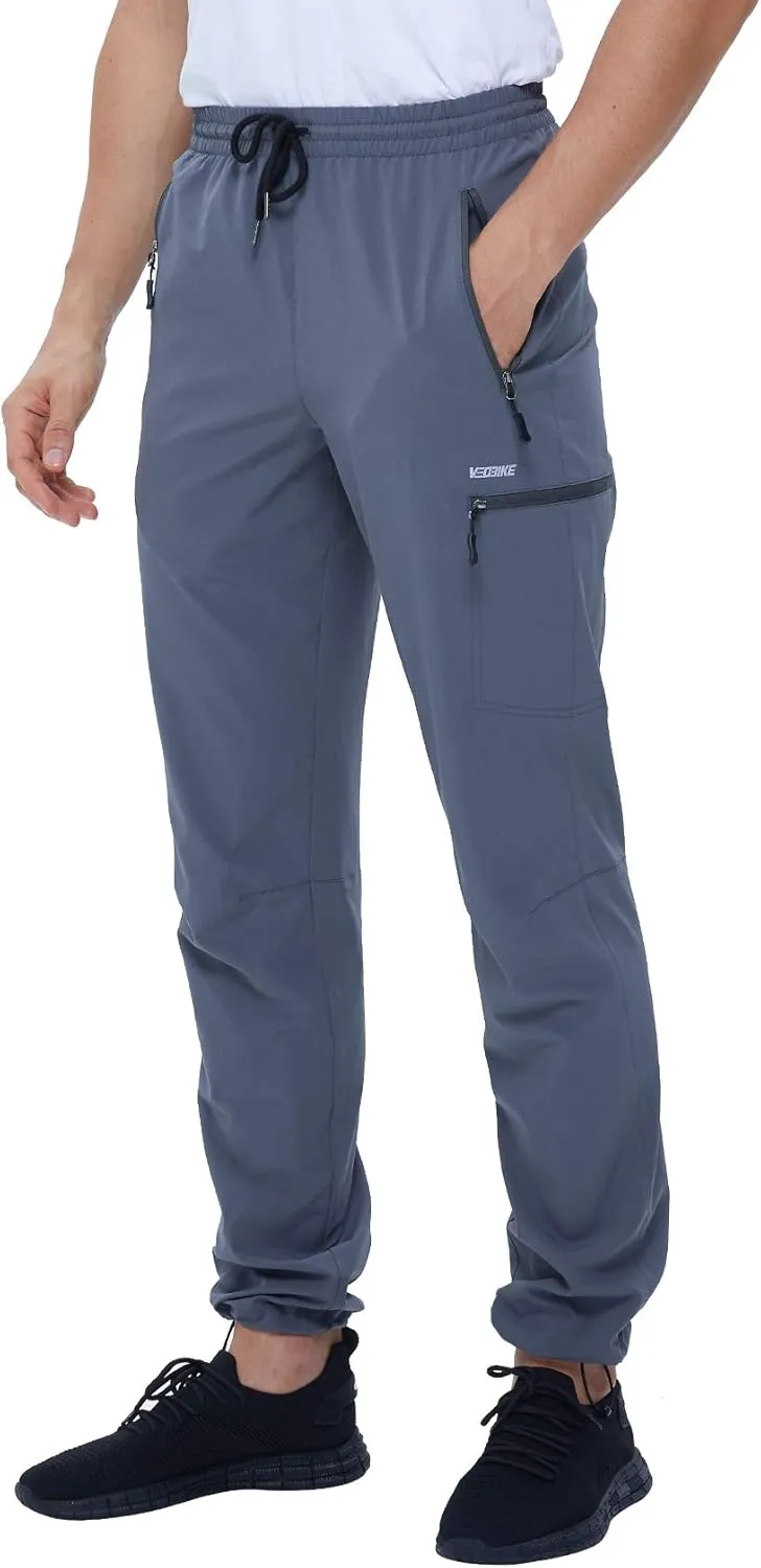 Mens Stretch Hiking Pants Cargo Quick Dry Lightweight Water Resistant Outdoor Fishing Pants Adjustable Bottom Pockets