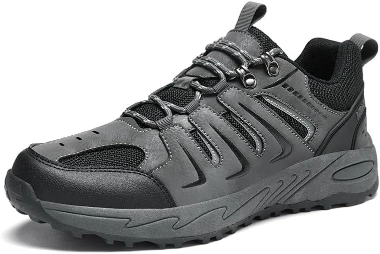 Men's Trekking Shoes Wear-Resistant Anti-Slip Outsole,Lightweight Comfort Soft Insole,Water-Proof Suede Upper Breathable Mesh for Outdoor Hiking Backpacking Camping