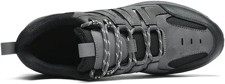 Men's Trekking Shoes Wear-Resistant Anti-Slip Outsole,Lightweight Comfort Soft Insole,Water-Proof Suede Upper Breathable Mesh for Outdoor Hiking Backpacking Camping