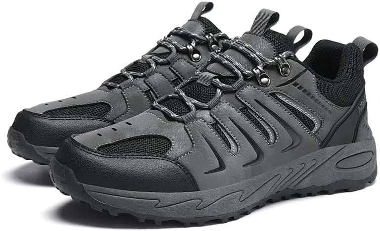 Men's Trekking Shoes Wear-Resistant Anti-Slip Outsole,Lightweight Comfort Soft Insole,Water-Proof Suede Upper Breathable Mesh for Outdoor Hiking Backpacking Camping