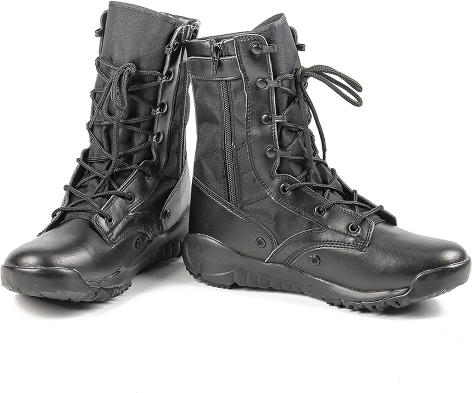 Men's Waterproof Hiking Boots Lightweight Non-Slip High Top Trekking Walking Shoes-Black||EU45/US11