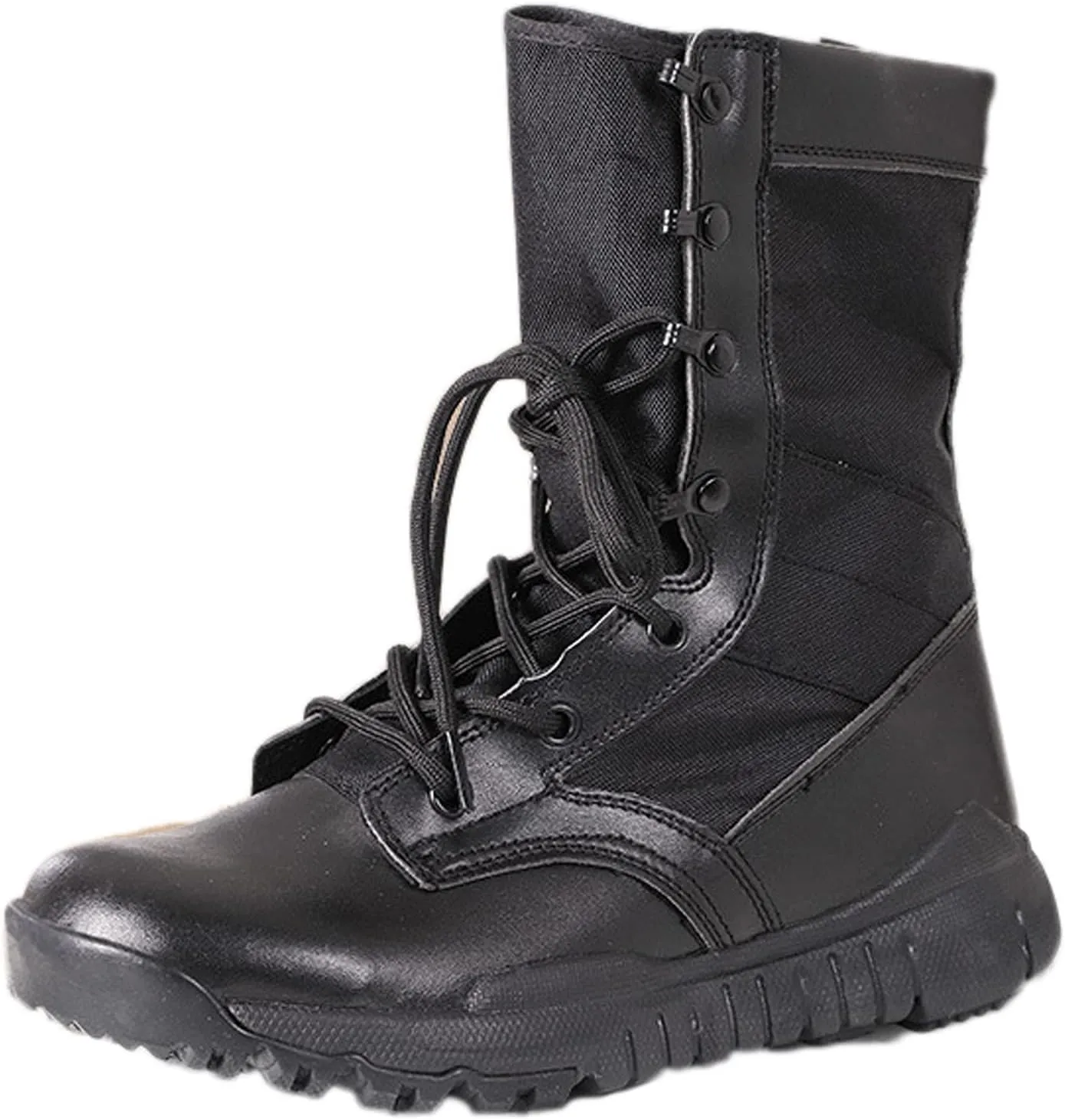 Men's Waterproof Hiking Boots Lightweight Non-Slip High Top Trekking Walking Shoes-Black||EU45/US11