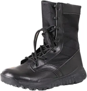 Men's Waterproof Hiking Boots Lightweight Non-Slip High Top Trekking Walking Shoes-Black||EU45/US11