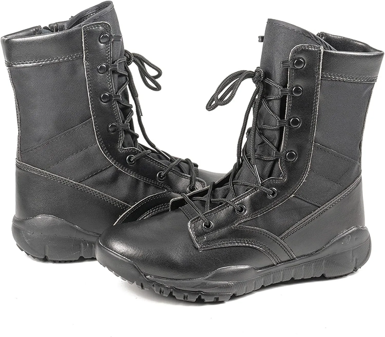 Men's Waterproof Hiking Boots Lightweight Non-Slip High Top Trekking Walking Shoes-Black||EU45/US11