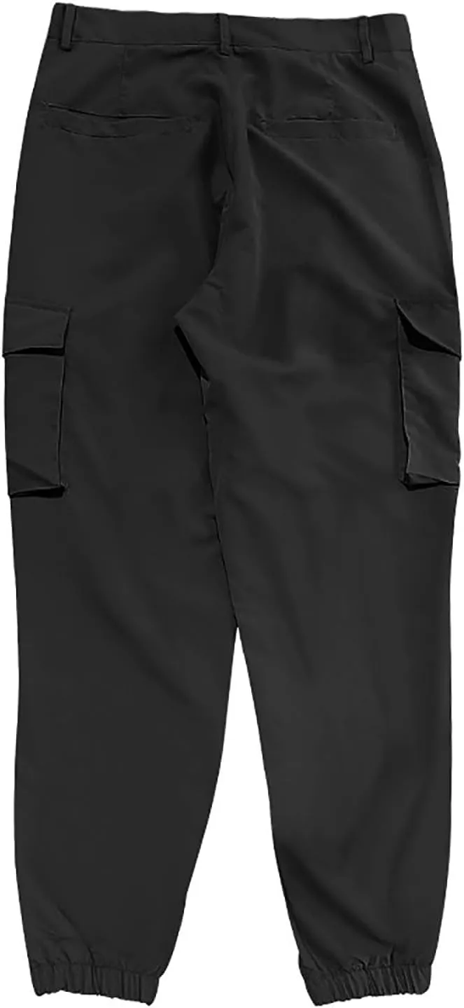 Mens Work Pants Slim Fit Cargo Pants for Men Tactical Tapered Trousers with Pocket Athletic Outdoor Joggers