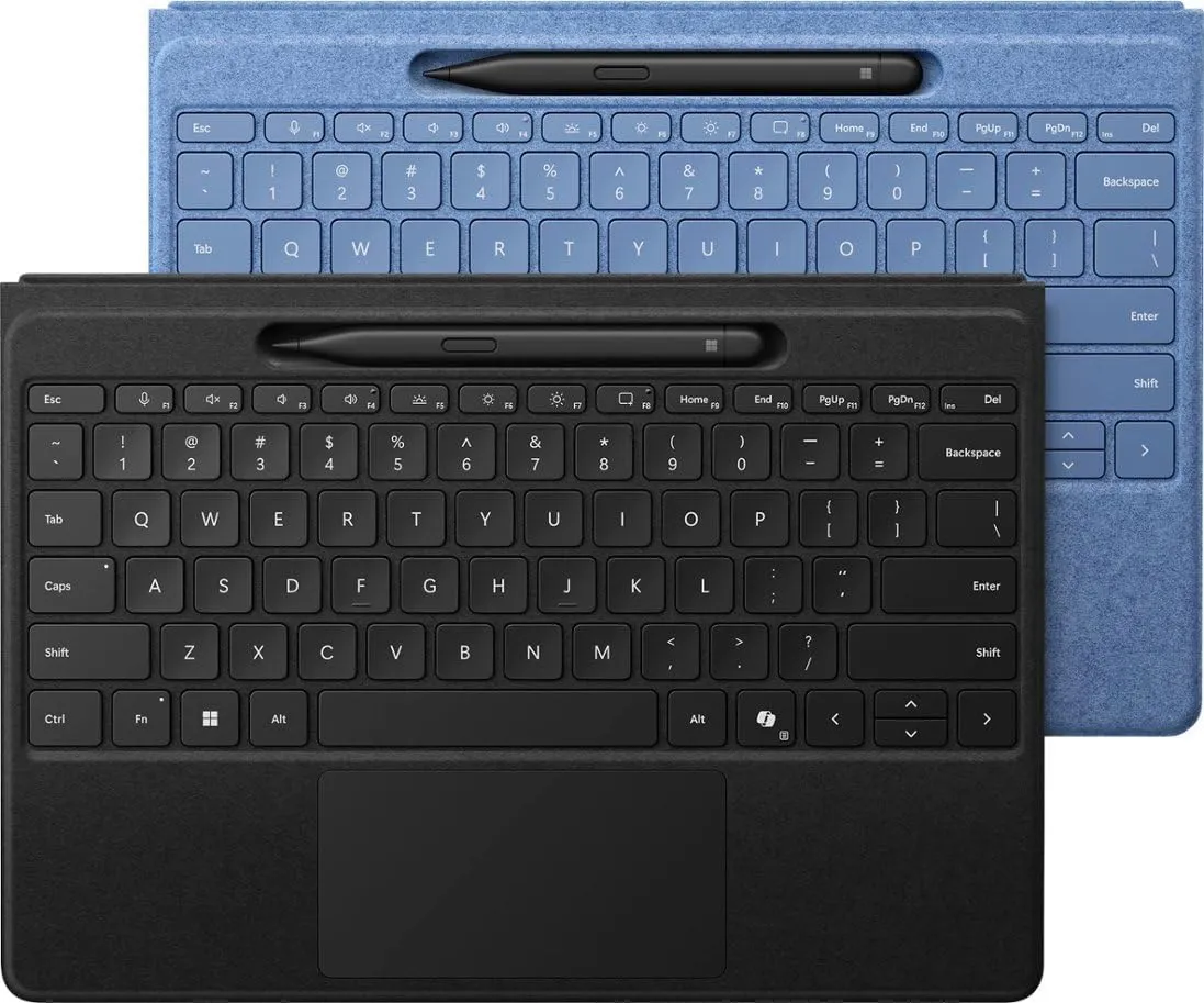 Microsoft Surface Pro Flex Keyboard with Slim Pen Bundle, 2-in-1 Alcantara keyboard for Surface Pro Copilot  (11th Edition), Pro 9 and 8, Windows 11 Copilot  PC, Sapphire