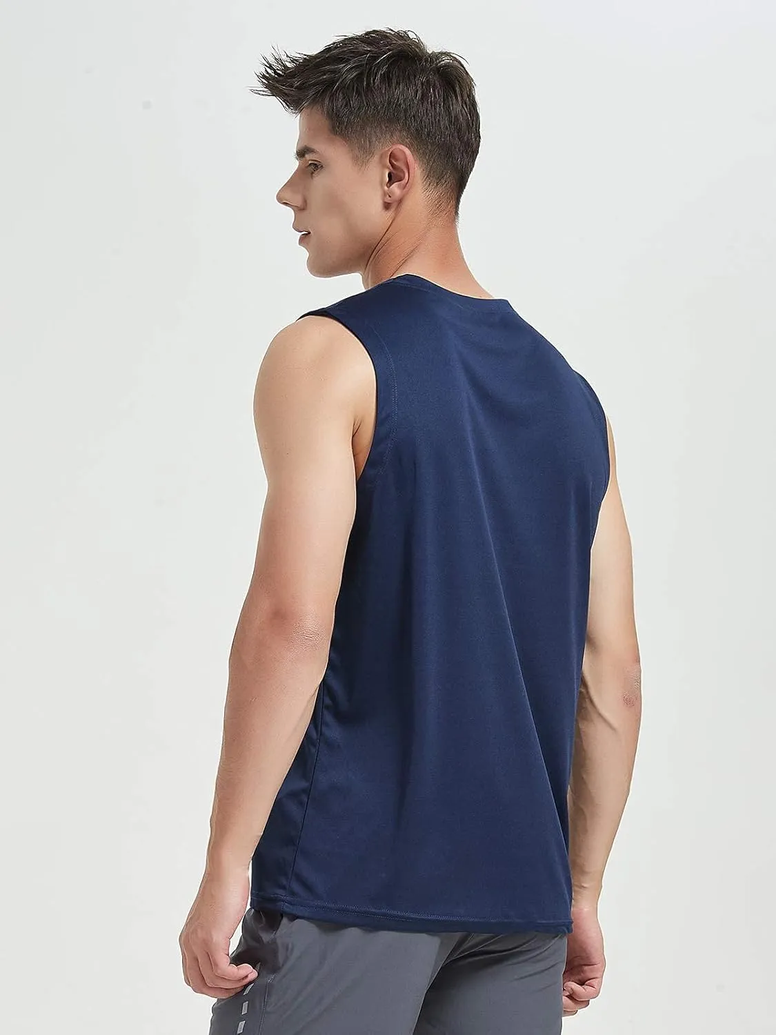 MIER Men's Workout Tank Tops UPF 50  Swim Shirts Quick Dry Running Sleeveless UV Protection Muscle Tees