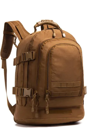 Military Outdoor Backpack,Expandable Tactical Backpack,DIY System for Travel,Camping,Hunting,Trekking and Hiking (Model B, Tan)